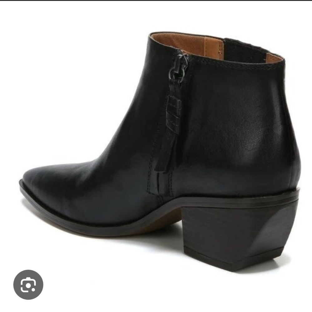Western Black Real Leather Ankle Bootie Sarto A Spur size 8